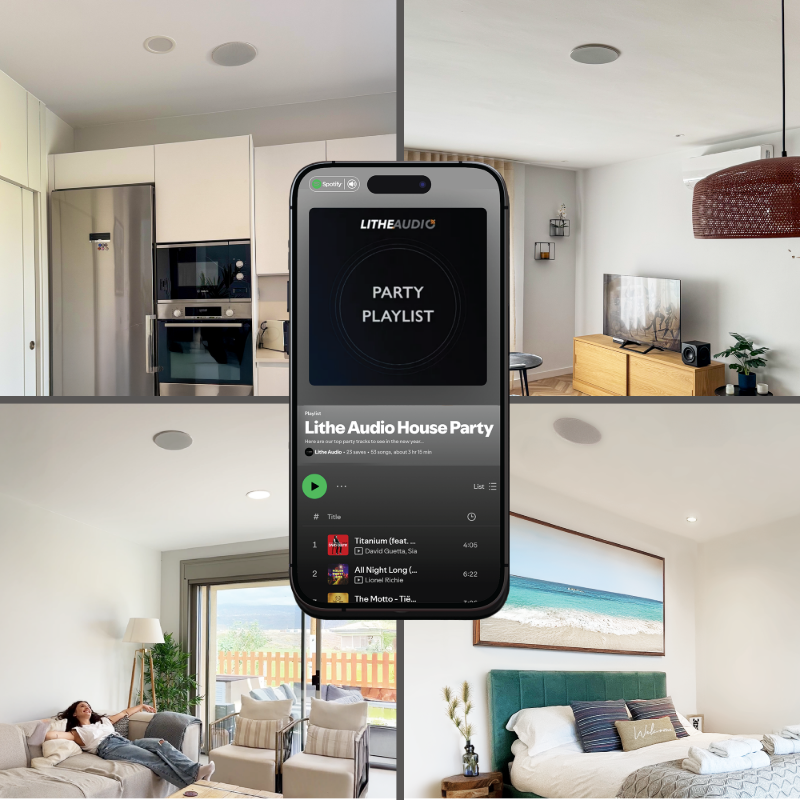 Тонколона за вграждане Lithe Audio Wi-Fi Ceiling Speaker (Single) - V2 Lithe Audio Wi-Fi Ceiling Speaker (Single) – V2 AirPlay 2 и Chromecast модел